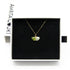 Gift Box - Aroma Necklace 925 Silver, Gold coated - Green Shell Electric Lime (Light Green) + Purify Oil Blend