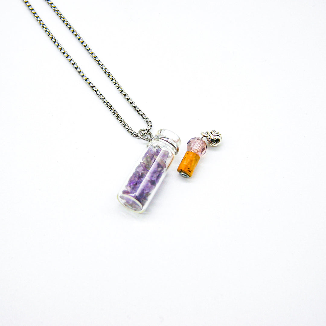 Gift Box - Crystal Bottle (Amethyst) + Purify Oil Blend