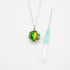 Gift Box - Aroma Necklace White Gold - Planet Aurum Verdant (Gold Green) + Purify Oil Blend