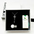 Gift Box - Key White Gold Aroma Necklace + Purify Oil Blend