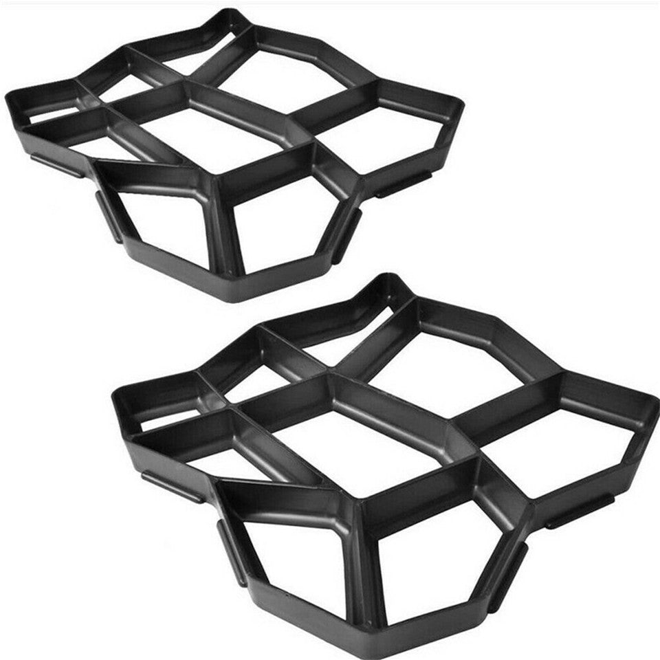 DIY Path Maker Concrete Mould Paver Patio Garden Brick Slab Pavement Cement Mold
