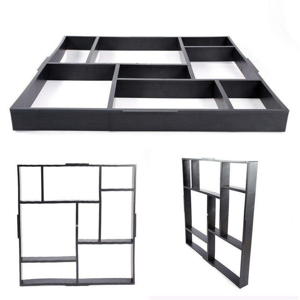 10Grids Garden Paving Brick Patio Concrete Slabs Maker Path Driveway Stone Mould