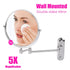 Bath Mirror 5X Magnification Wall Mounted Adjustable Makeup Mirror Arm Extend