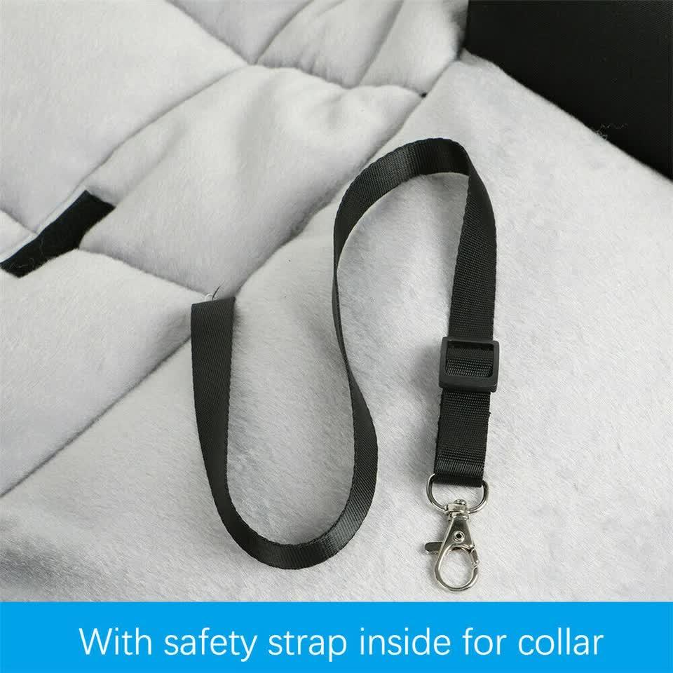 Medium Sized Waterproof Dog Car Seat Bed with Safety Belt