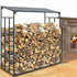 Heavy Duty Firewood Log Rack Large Storage Holder Shed Rack Outdoor Garden Yard
