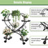 6 Potted Heart-shaped Metal Tall Plant Stand Rolling Garden Cart Flower Racks AU