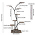 8 Tier Tree-Shaped Plant Stand Indoor Tall Plant Shelf Display Rack Metal MDF Flower Pot Holder Without Lights