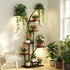8 Tier Tree-Shaped Plant Stand Indoor Tall Plant Shelf Display Rack with Optional LED Grow Lights Metal MDF Flower Pot Holder