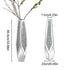 Silver Sparkling Diamond Floor Vase with Glass Inlay for Modern Living Room Decoration