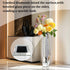 Silver Sparkling Diamond Floor Vase with Glass Inlay for Modern Living Room Decoration