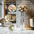 Silver Sparkling Diamond Floor Vase with Glass Inlay for Modern Living Room Decoration