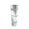 Silver Crushed Diamond Flower Vase with Mirrored Glass for Elegant Home Decoration