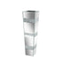 Silver Crushed Diamond Flower Vase with Mirrored Glass for Elegant Home Decoration