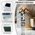 Silver Crushed Diamond Flower Vase with Mirrored Glass for Elegant Home Decoration