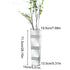 Silver Crushed Diamond Flower Vase with Mirrored Glass for Elegant Home Decoration