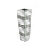 Silver Diamond Inlaid Table Vase, Modern Decorative Centerpiece for Home