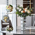 Silver Diamond Inlaid Table Vase, Modern Decorative Centerpiece for Home