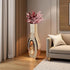 30-Inch Tall Double Sided Crushed Diamond Floor Vase Large Mirrored Silver Crystal Décor