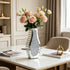 Silver Crushed Diamond Flower Vase Mirrored Glass Decorative Table Vase for Home Wedding Centerpieces