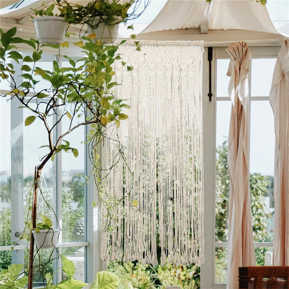 Boho Chic Macrame Tapestry Wedding Backdrop Arch Door Window Hanging Curtains