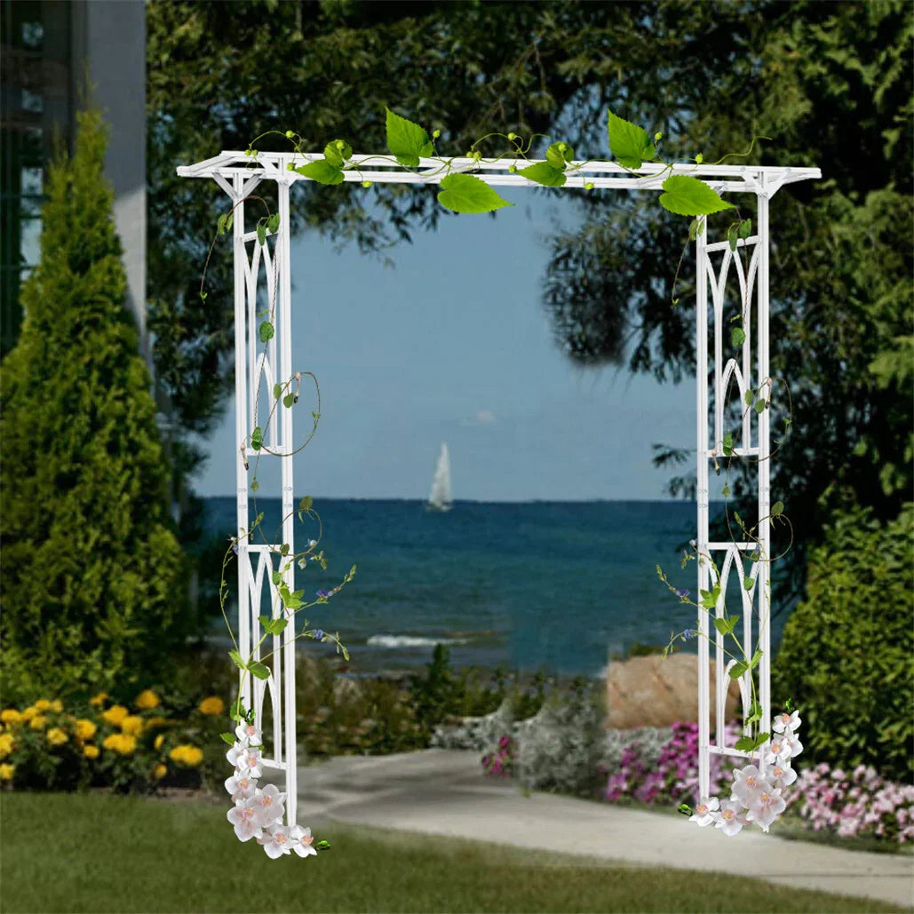 Decorative Metal Garden Trellis Arch Durable Steel Tubing Wedding Party Archway