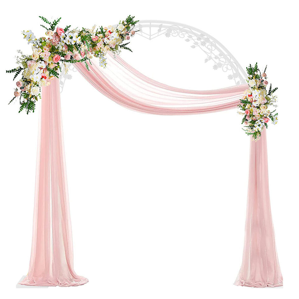 Fin Xl Decorative Double Rails Iron Arbor Garden Archway Trellis Metal Wedding Arch