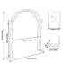Fin Xl Decorative Double Rails Iron Arbor Garden Archway Trellis Metal Wedding Arch
