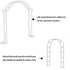 Fin Xl Decorative Double Rails Iron Arbor Garden Archway Trellis Metal Wedding Arch