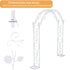 Fin Xl Decorative Double Rails Iron Arbor Garden Archway Trellis Metal Wedding Arch