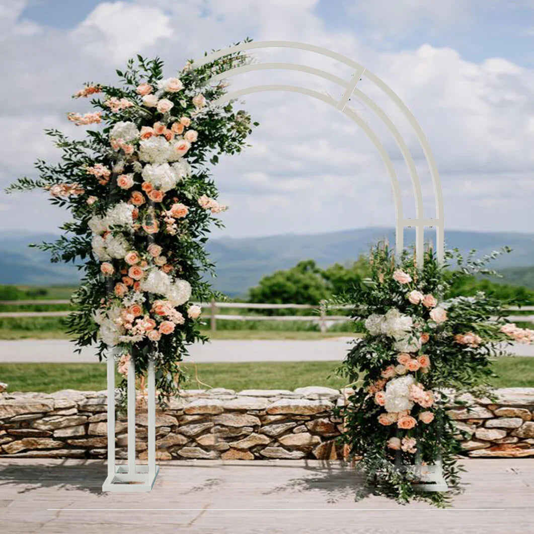 Heavy Strong Metal Wedding Arch Garden Arbor Floral Backdrop Stand Indoor Outdoor