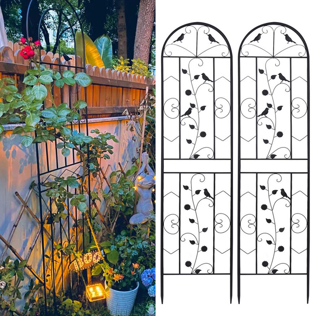 Garden Trellis Climbing Plant Support Patio Wire Lattice Grid Panel Stake Fence
