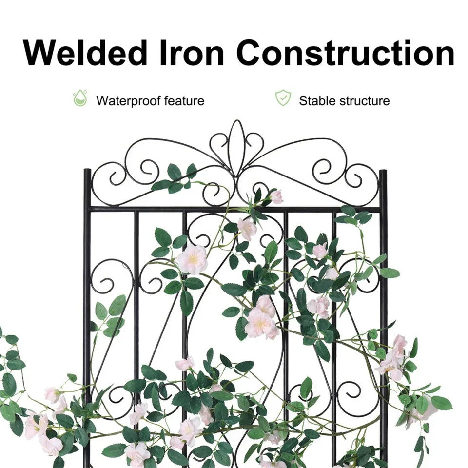 2 Pcs Large Metal Garden Trellis for Outdoor Yard & Patio