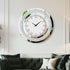 Silver Crushed Diamond Square Wall Clock Luxury Decorative 60x60cm