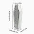 Sparkling Crushed Diamond Mirrored Floor Vase Tall Silver Glass Fake Flower Vase