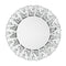 Silver Sunburst Round Wall Mirror with Stereoscopic Glass Frame, 79 x 79cm