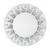 Silver Sunburst Round Wall Mirror with Stereoscopic Glass Frame, 79 x 79cm