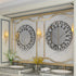 Silver Sunburst Round Wall Mirror with Stereoscopic Glass Frame, 79 x 79cm