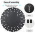 Silver Sunburst Round Wall Mirror with Stereoscopic Glass Frame, 79 x 79cm