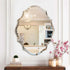 Beveled Silver Oval Wall Mirror Versatile Frameless Design for Vertical or Horizontal Display
