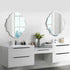 Beveled Silver Oval Wall Mirror Versatile Frameless Design for Vertical or Horizontal Display