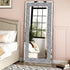 XXXL Crushed Crystal Diamond Wall Mirror – 120×60cm, Silver, Full Length