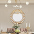 Radiant Sunburst Mirror: Elegant Wall Mounted Decor for Your Living Space Size 80x80cm