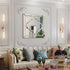 High-grade Unique Decorative Accent Mirror Elegant Square Wall Silver HD Mirror