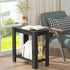 Rustic 2 Tier Side Table Open Accent Table Bedside Storage Slim Coffee End Table