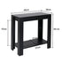 Rustic 2 Tier Side Table Open Accent Table Bedside Storage Slim Coffee End Table