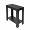 Rustic 2 Tier Side Table Open Accent Table Bedside Storage Slim Coffee End Table