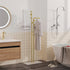 Double Pole Metal Coat Rack with Marble Base - Free Standing Clothes and Hat Stand AU