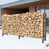 233cm Extra Long Heavy Duty Firewood Log Rack Metal Storage Holder Garden Indoor