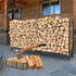 233cm Extra Long Heavy Duty Firewood Log Rack Metal Storage Holder Garden Indoor