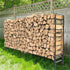 233cm Extra Long Heavy Duty Firewood Log Rack Metal Storage Holder Garden Indoor